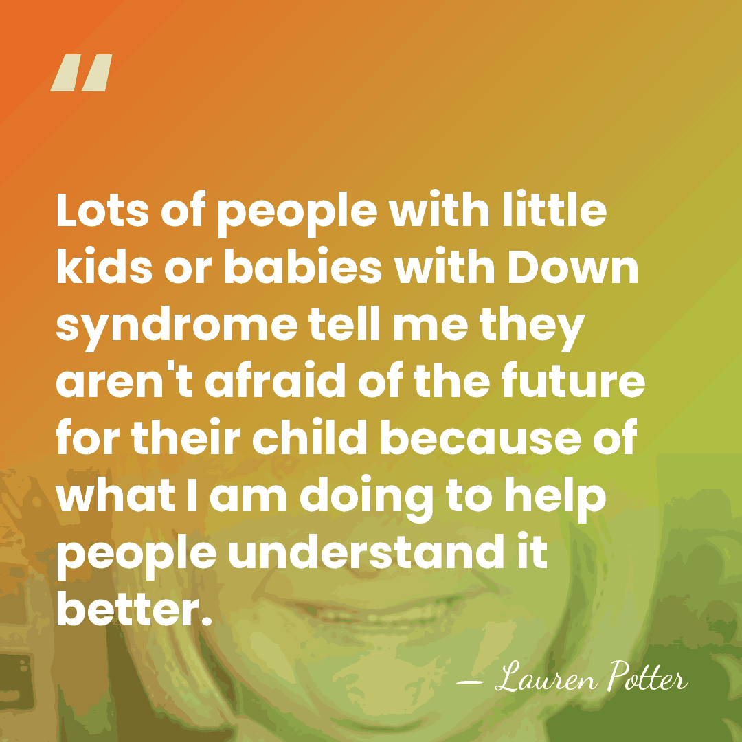 Lots of people with little kids or babies with Down syndrome tell&hellip; - Lauren Potter