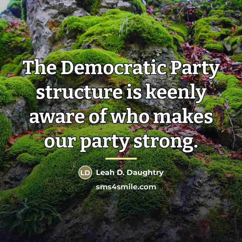 “The Democratic Party structure is keenly aware of who makes…” quote by Leah D. Daughtry