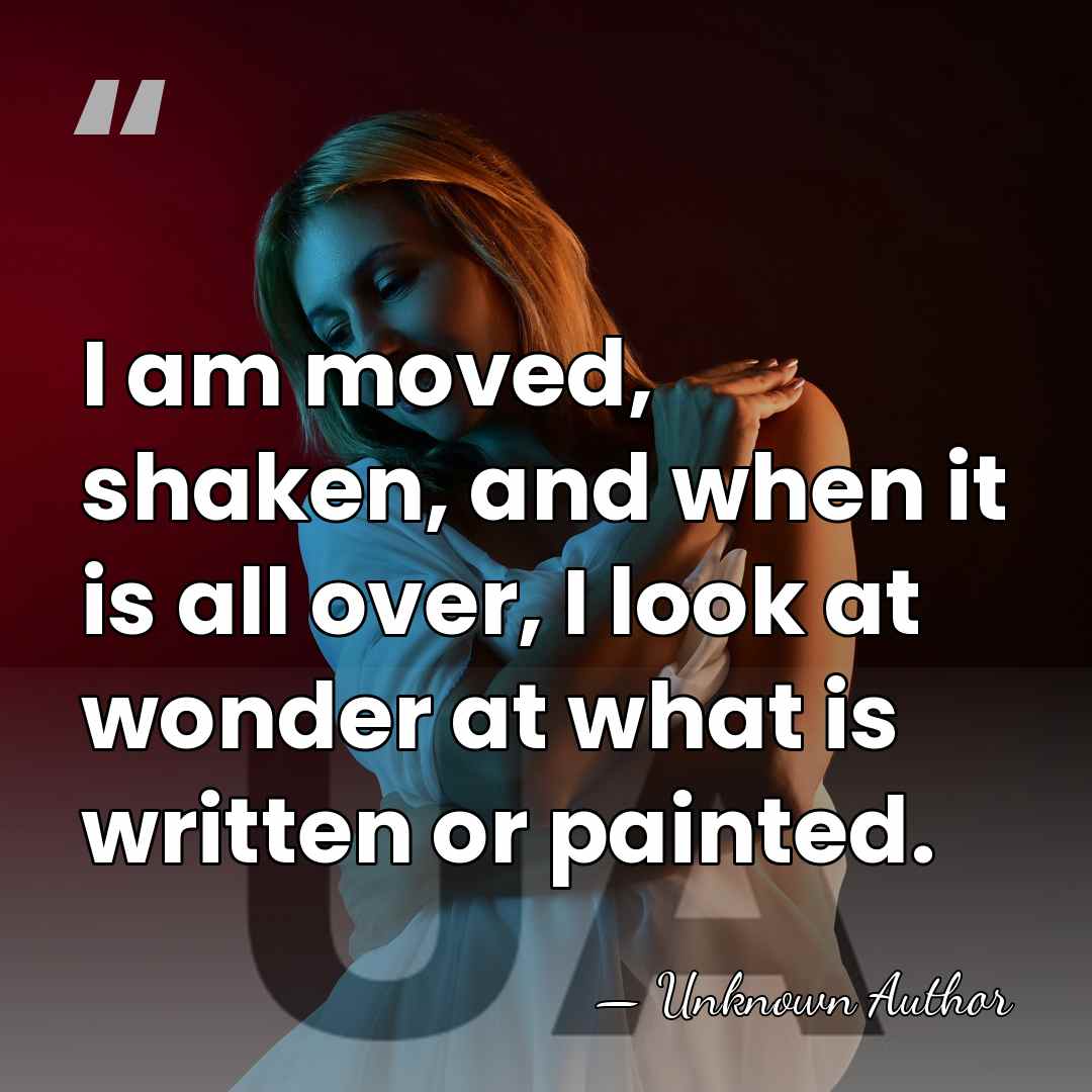 I am moved, shaken, and when it is all over, I look&hellip; - Robert Kanigher