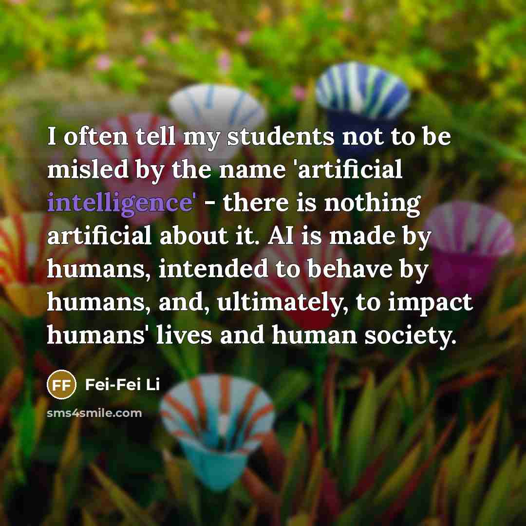 “I often tell my students not to be misled by…” quote by Fei-Fei Li