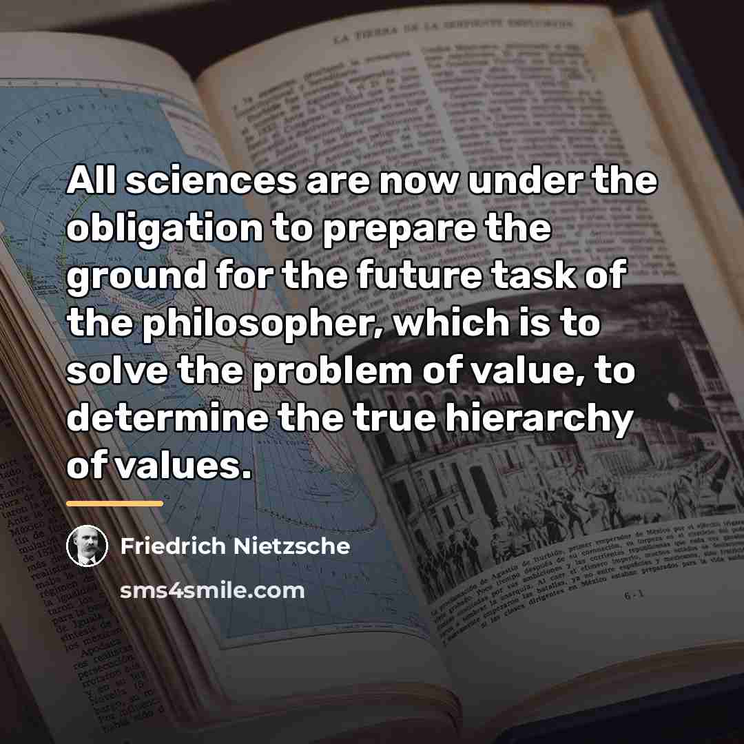 “All sciences are now under the obligation to prepare the…” quote by Friedrich Nietzsche