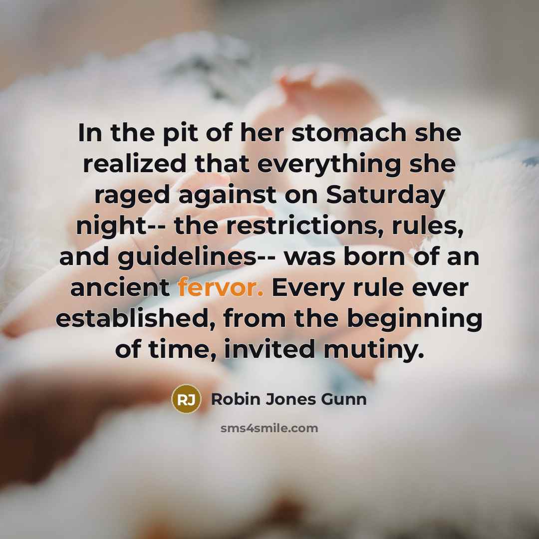 “In the pit of her stomach she realized that everything…” quote by Robin Jones Gunn
