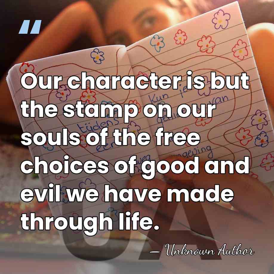 Our character is but the stamp on our souls of the free&hellip; - Cunningham Geikie