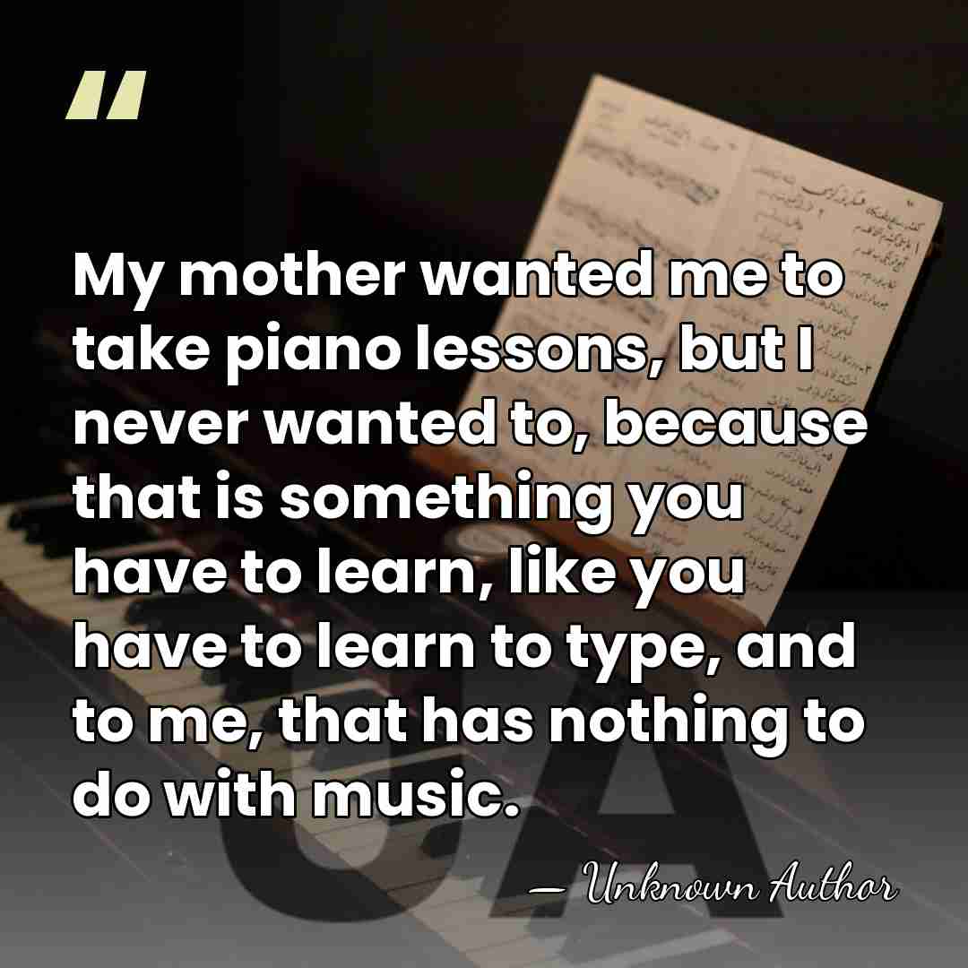 My mother wanted me to take piano lessons, but I never wanted&hellip; - Ryo Kawasaki