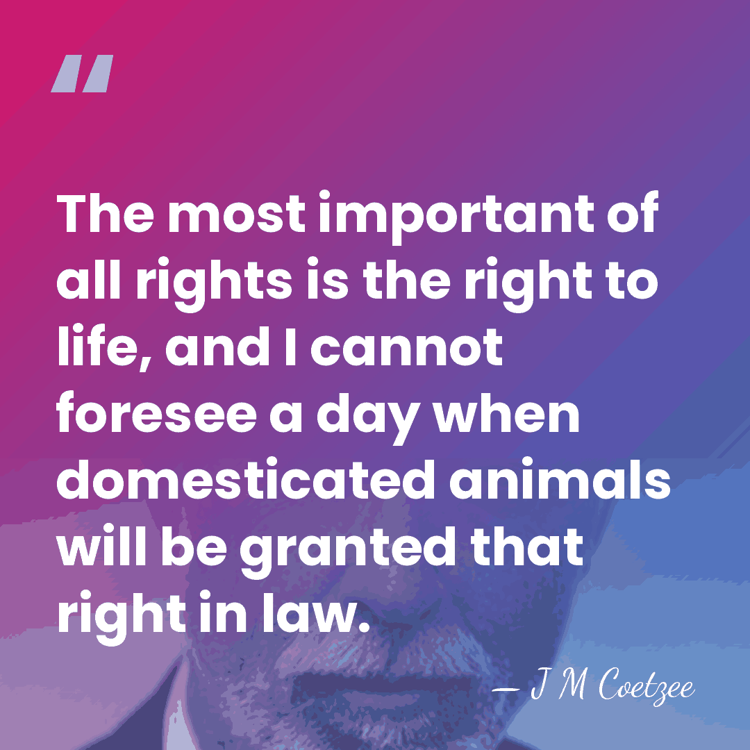 The most important of all rights is the right to life, and&hellip; - J M Coetzee