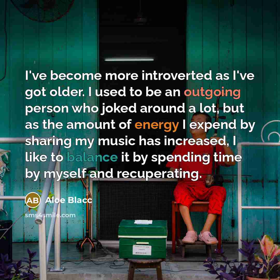 “I've become more introverted as I've got older. I used…” quote by Aloe Blacc