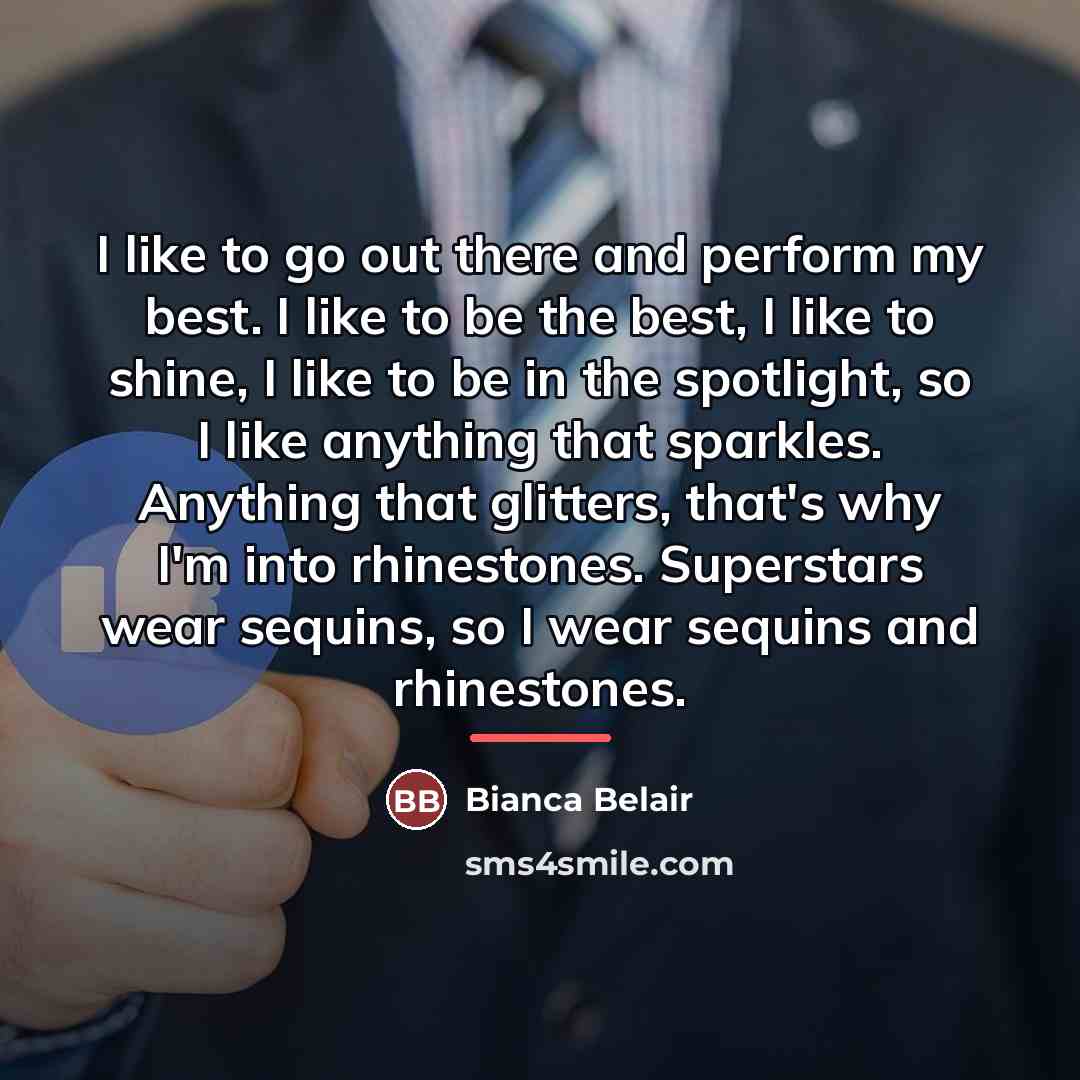 “I like to go out there and perform my best.…” quote by Bianca Belair