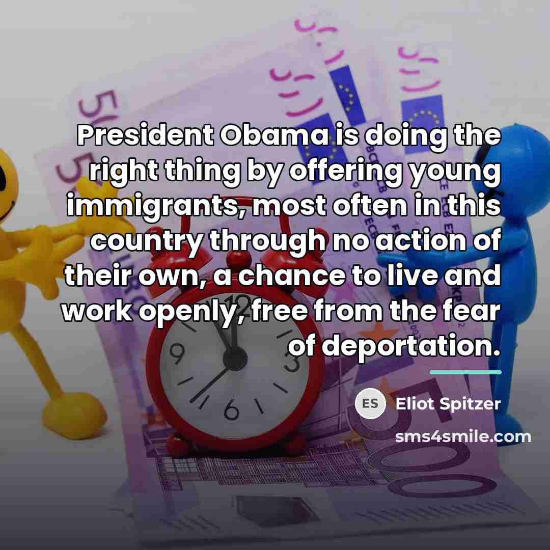 “President Obama is doing the right thing by offering young…” quote by Eliot Spitzer