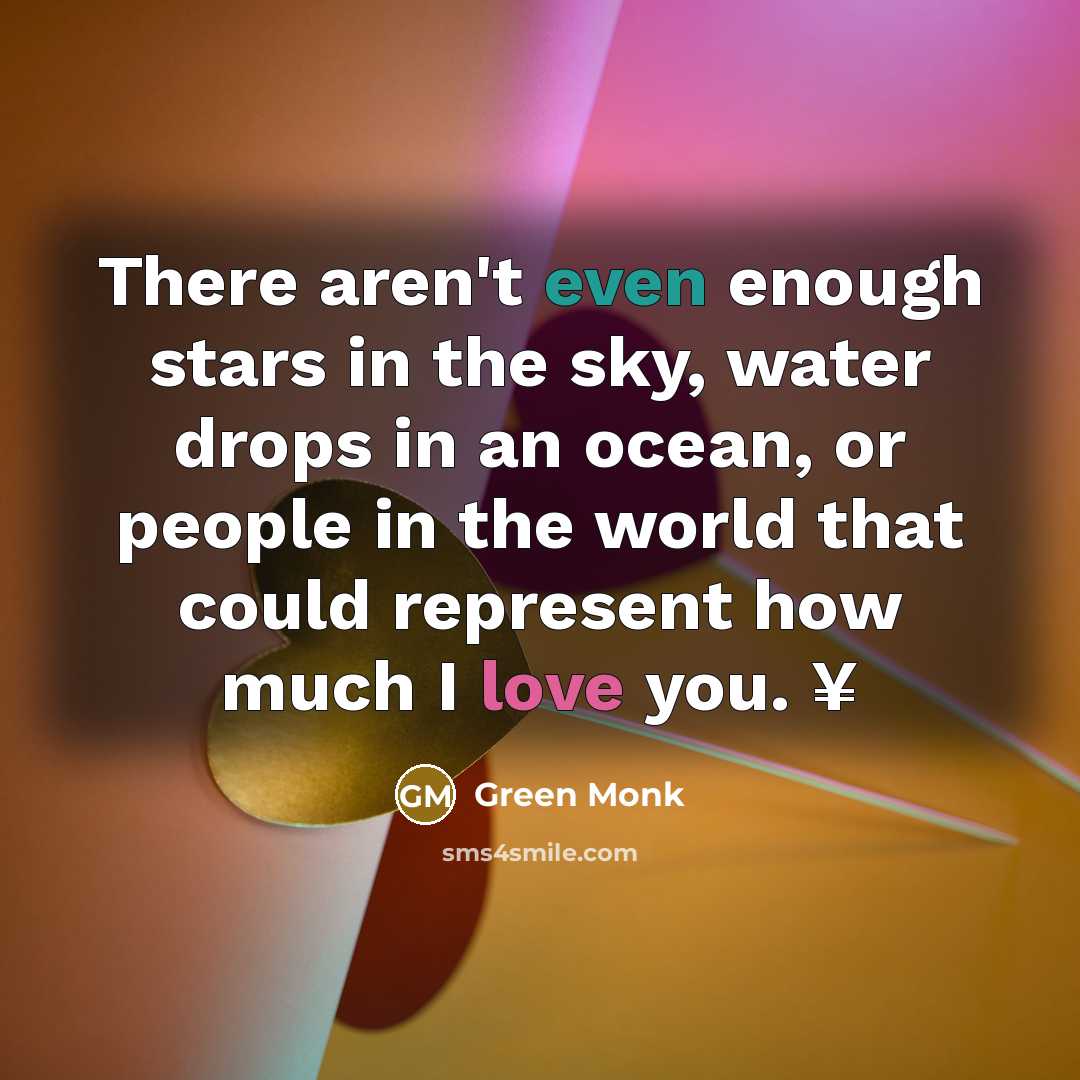 “There aren't even enough stars in the sky, water drops…” quote by Green Monk