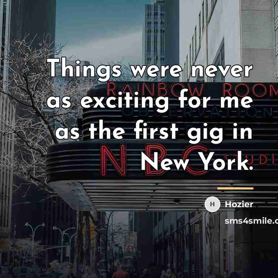 “Things were never as exciting for me as the first…” quote by Hozier