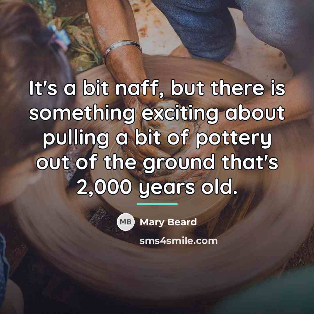 “It's a bit naff, but there is something exciting about…” quote by Mary Beard