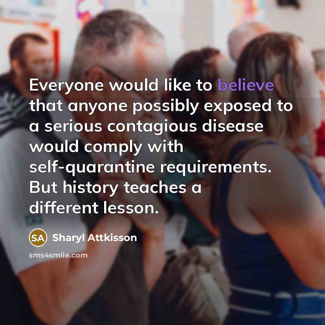 “Everyone would like to believe that anyone possibly exposed to…” quote by Sharyl Attkisson