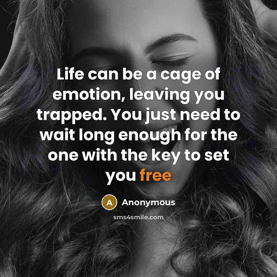 “Life can be a cage of emotion, leaving you trapped.…” quote by Anonymous