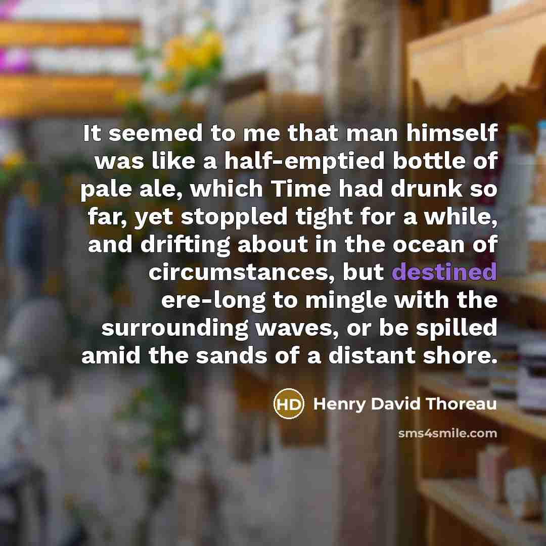 “It seemed to me that man himself was like a…” quote by Henry David Thoreau