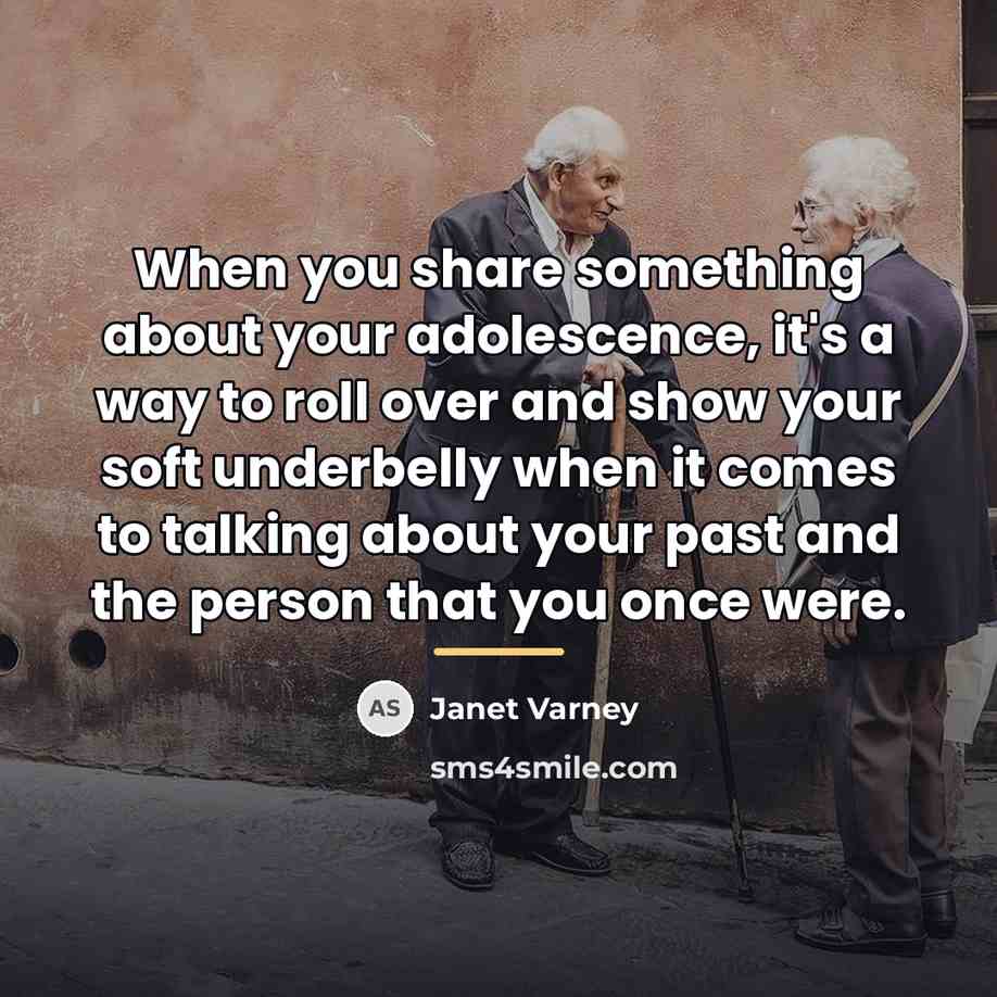 “When you share something about your adolescence, it's a way…” quote by Janet Varney