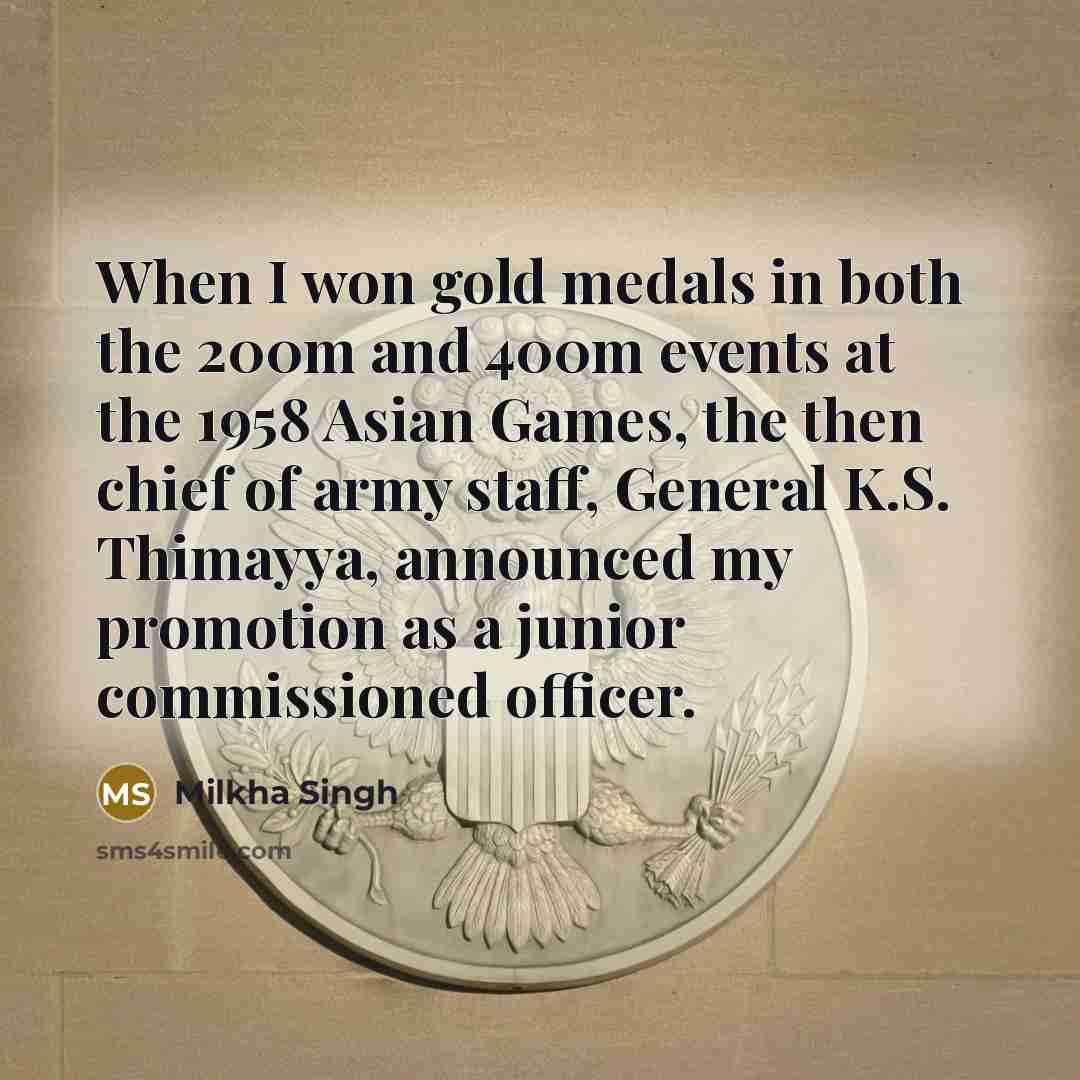 “When I won gold medals in both the 200m and…” quote by Milkha Singh