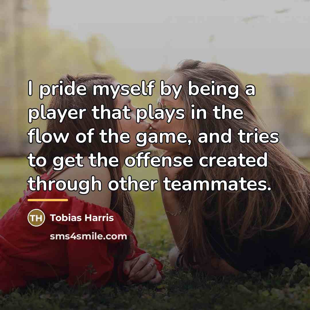“I pride myself by being a player that plays in…” quote by Tobias Harris
