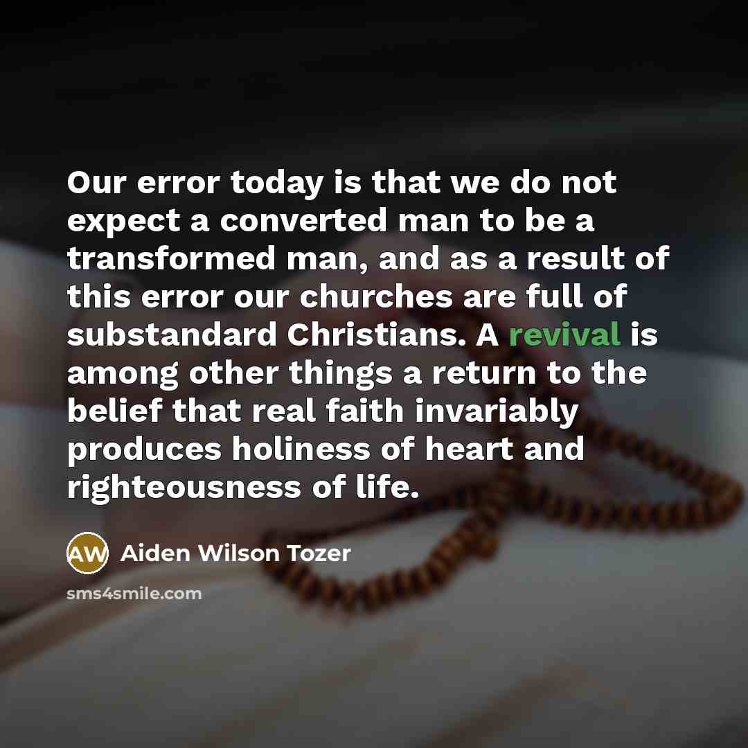 “Our error today is that we do not expect a…” quote by Aiden Wilson Tozer