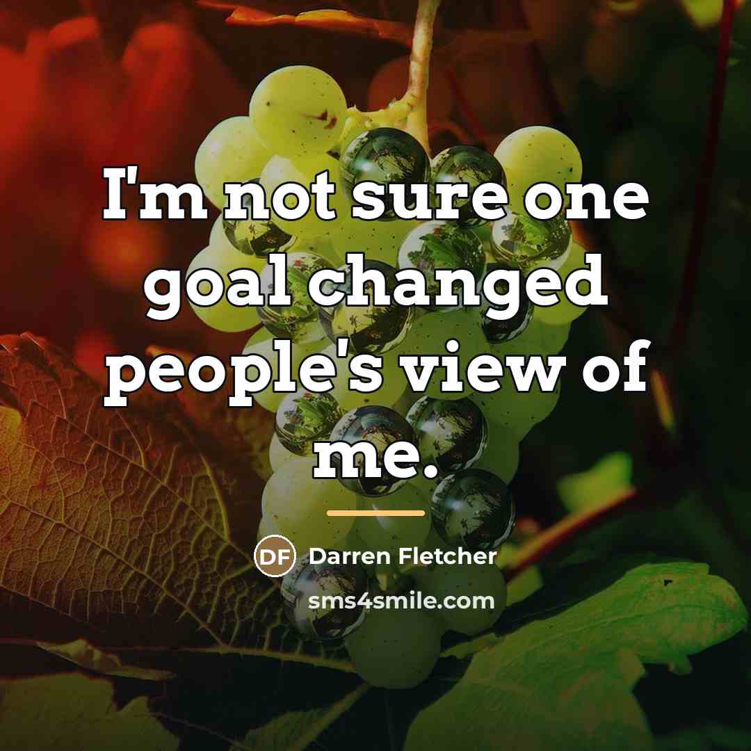 “I'm not sure one goal changed people's view of me.…” quote by Darren Fletcher