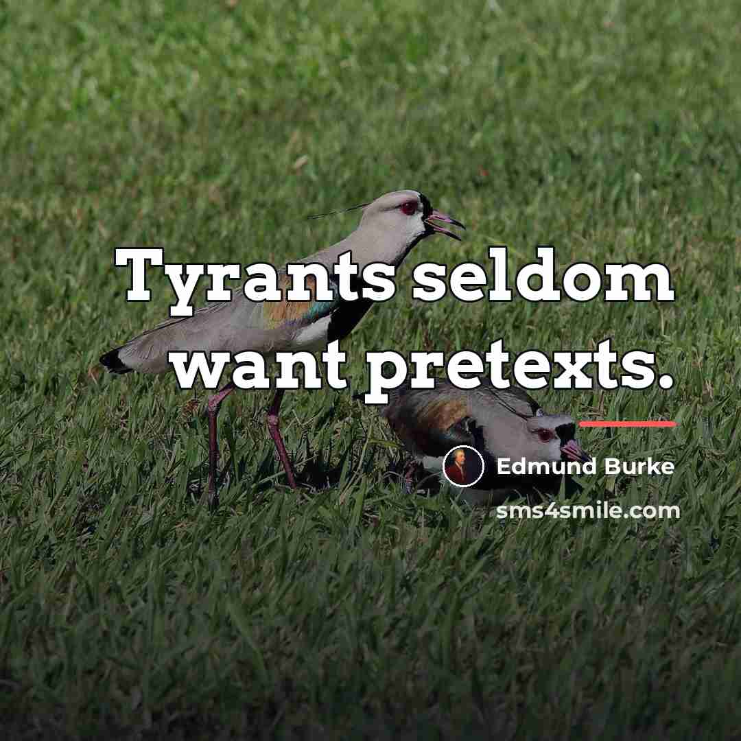 “Tyrants seldom want pretexts.…” quote by Edmund Burke