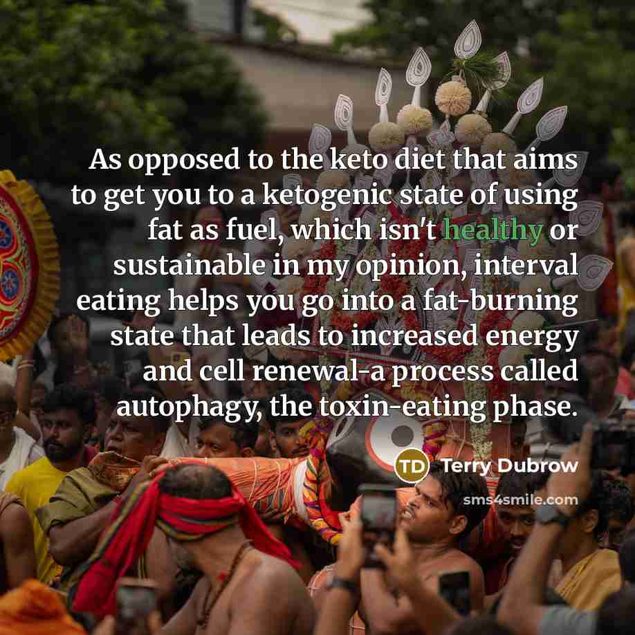 “As opposed to the keto diet that aims to get…” quote by Terry Dubrow