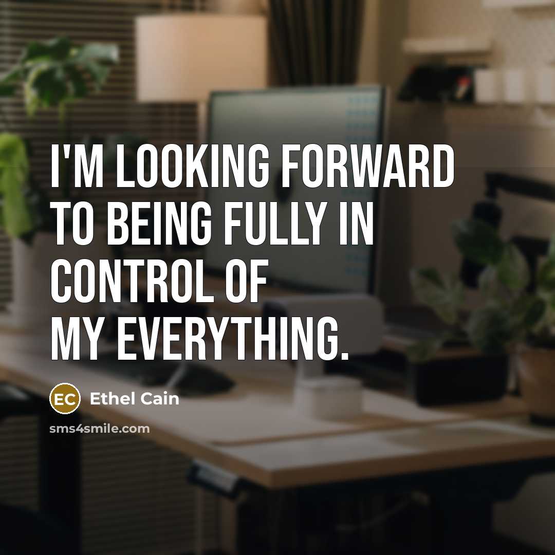 “I'm looking forward to being fully in control of my…” quote by Ethel Cain