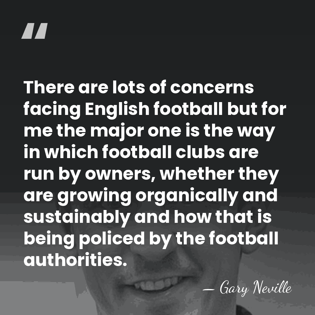 There are lots of concerns facing English football but for me the&hellip; - Gary Neville