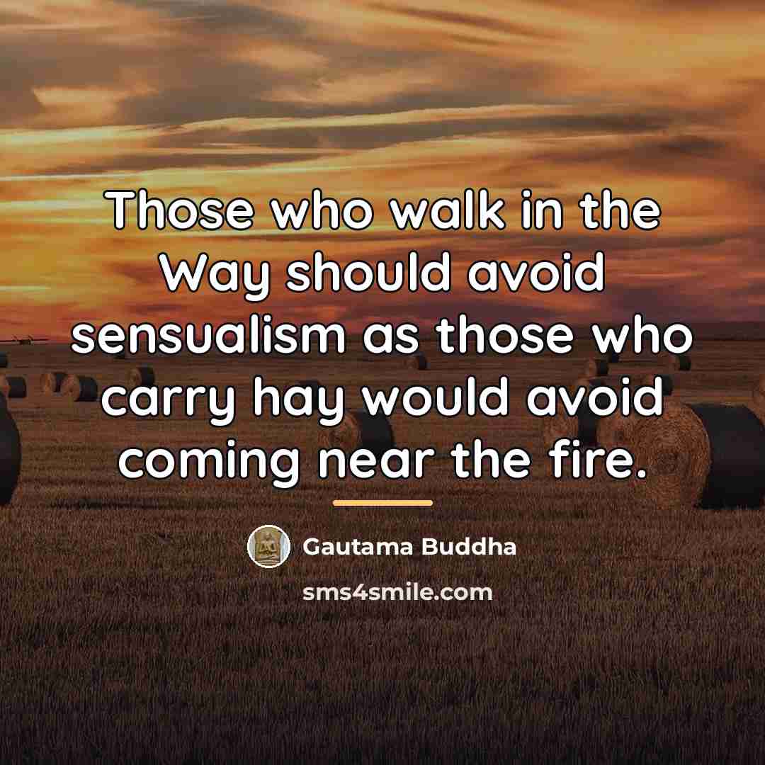 “Those who walk in the Way should avoid sensualism as…” quote by Gautama Buddha