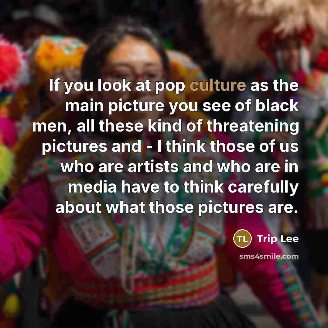 “If you look at pop culture as the main picture…” quote by Trip Lee