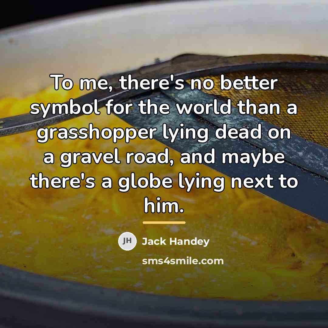 “To me, there's no better symbol for the world than…” quote by Jack Handey