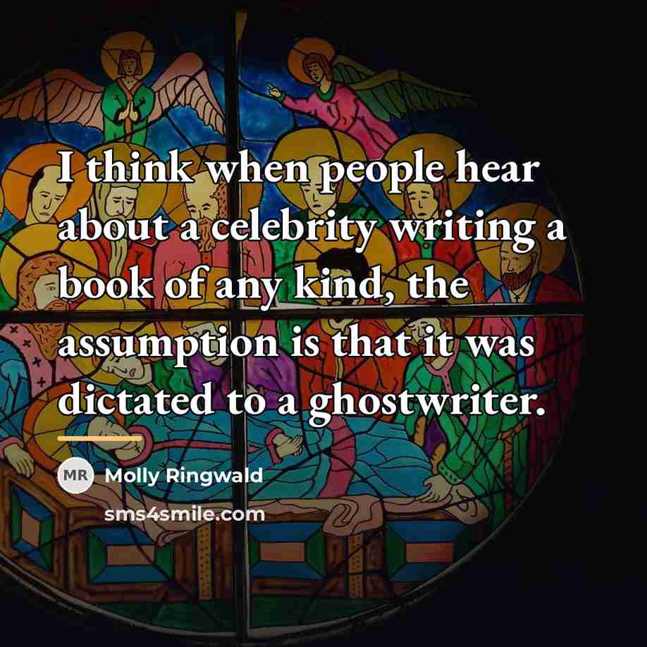 “I think when people hear about a celebrity writing a…” quote by Molly Ringwald