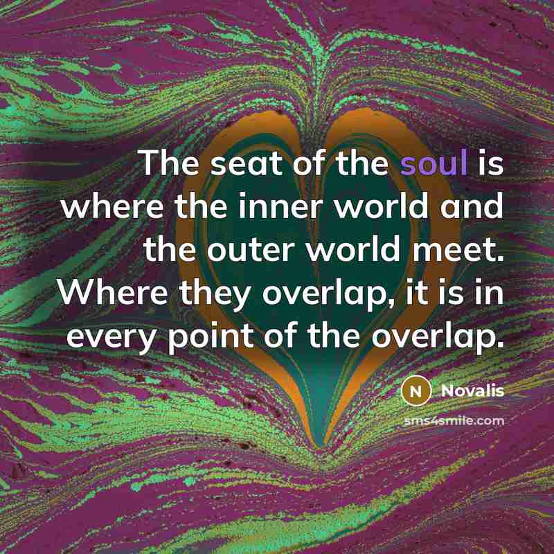 “The seat of the soul is where the inner world…” quote by Novalis