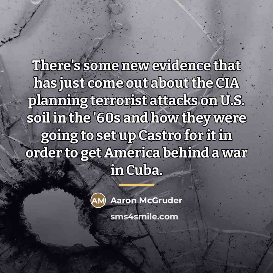 “There's some new evidence that has just come out about…” quote by Aaron McGruder