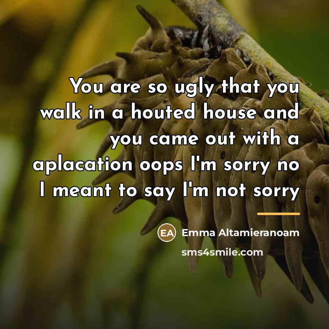 “You are so ugly that you walk in a houted…” quote by Emma Altamieranoam