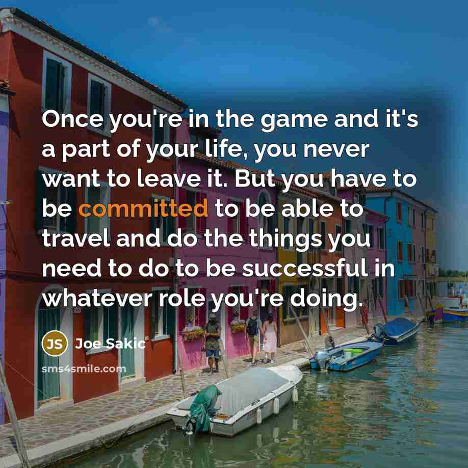 “Once you're in the game and it's a part of…” quote by Joe Sakic