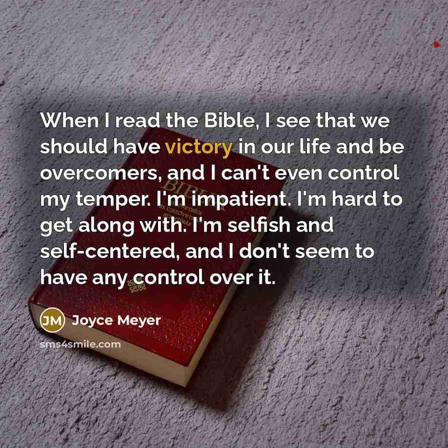 “When I read the Bible, I see that we should…” quote by Joyce Meyer