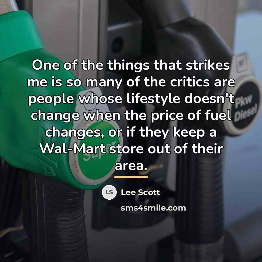 “One of the things that strikes me is so many…” quote by Lee Scott