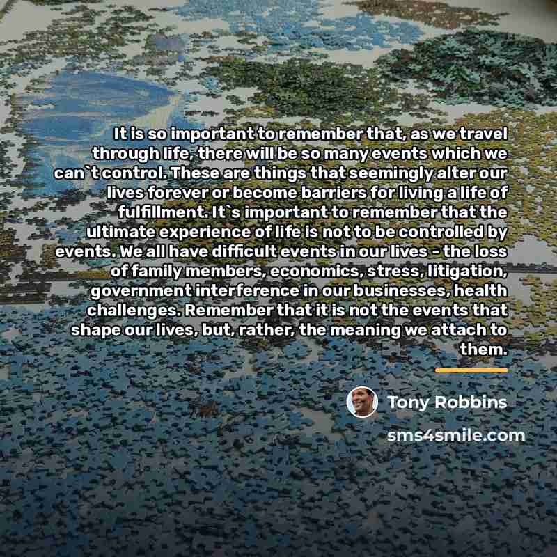 “It is so important to remember that, as we travel…” quote by Tony Robbins