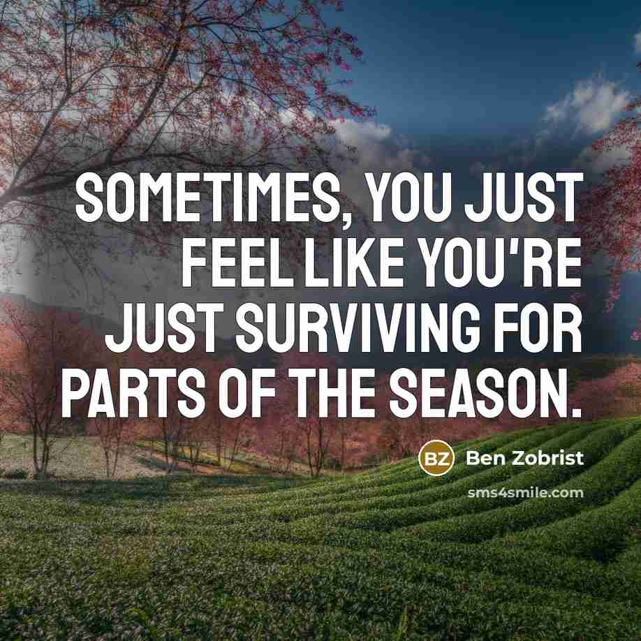 “Sometimes, you just feel like you're just surviving for parts…” quote by Ben Zobrist