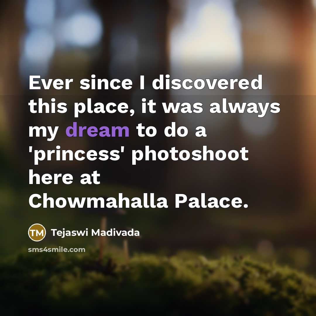 “Ever since I discovered this place, it was always my…” quote by Tejaswi Madivada