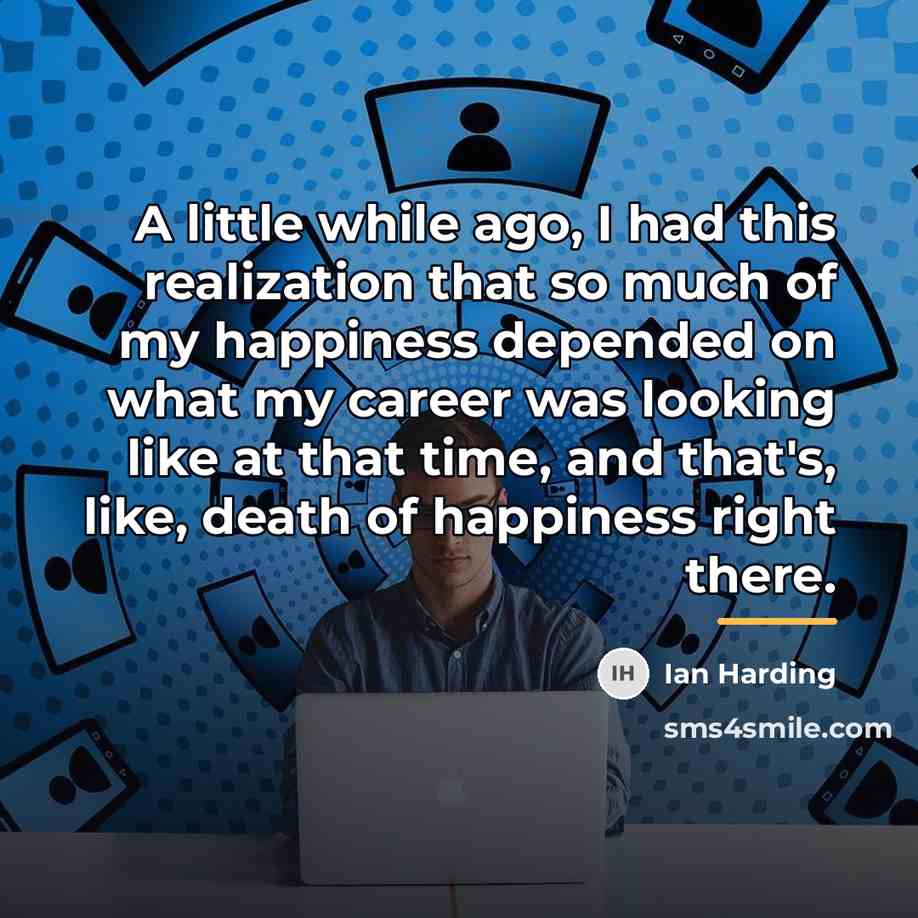 “A little while ago, I had this realization that so…” quote by Ian Harding