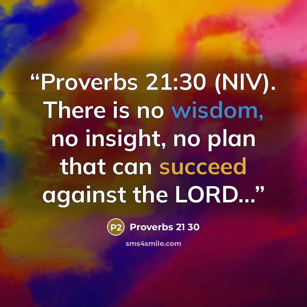 “Proverbs 21:30 (NIV). There is no wisdom, no insight, no plan that can succeed against the LORD…” quote by Proverbs 21 30