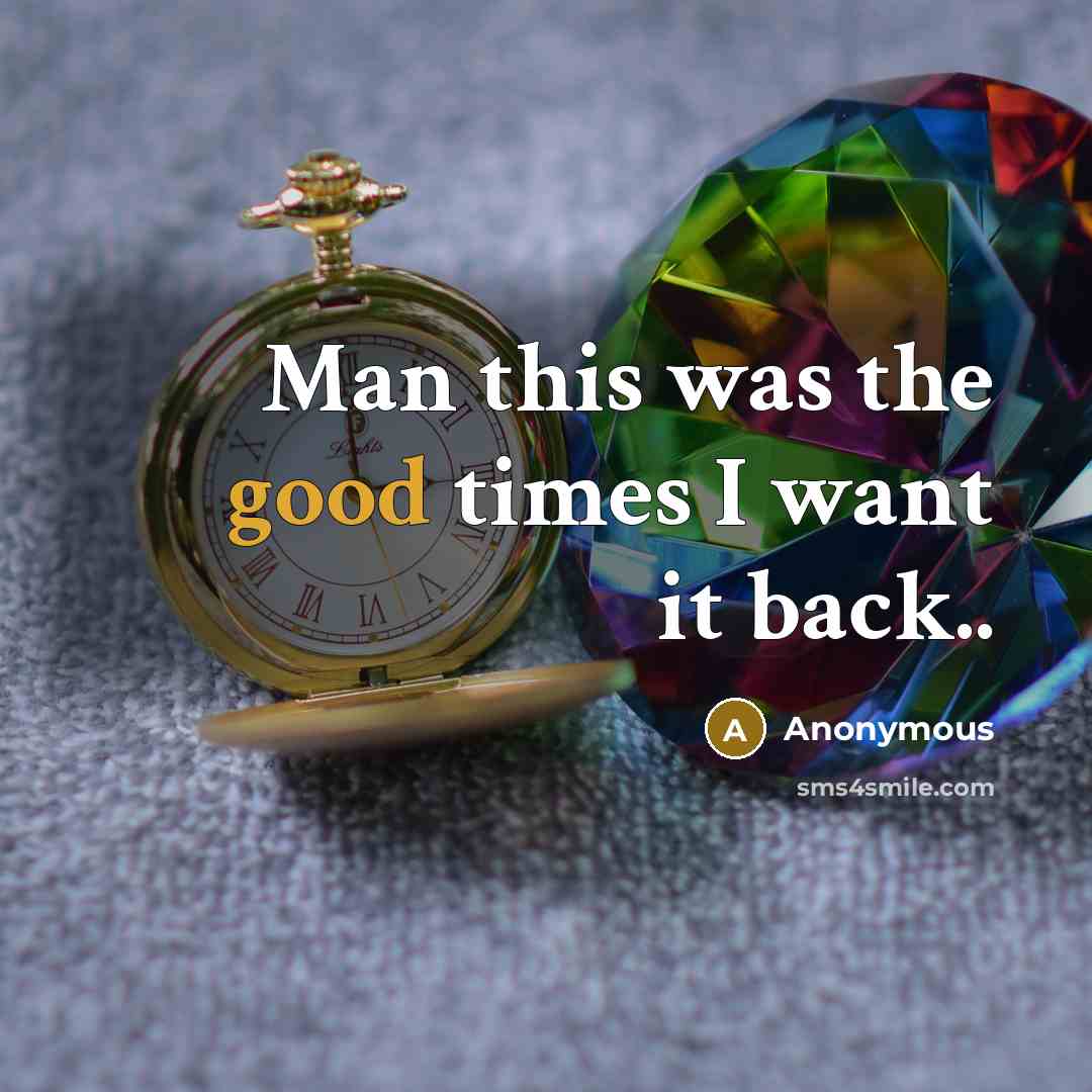 “Man this was the good times I want it back..” quote by Anonymous