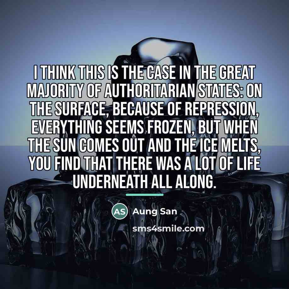“I think this is the case in the great majority…” quote by Aung San