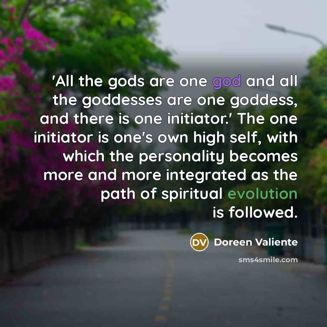 “'All the gods are one god and all the goddesses…” quote by Doreen Valiente