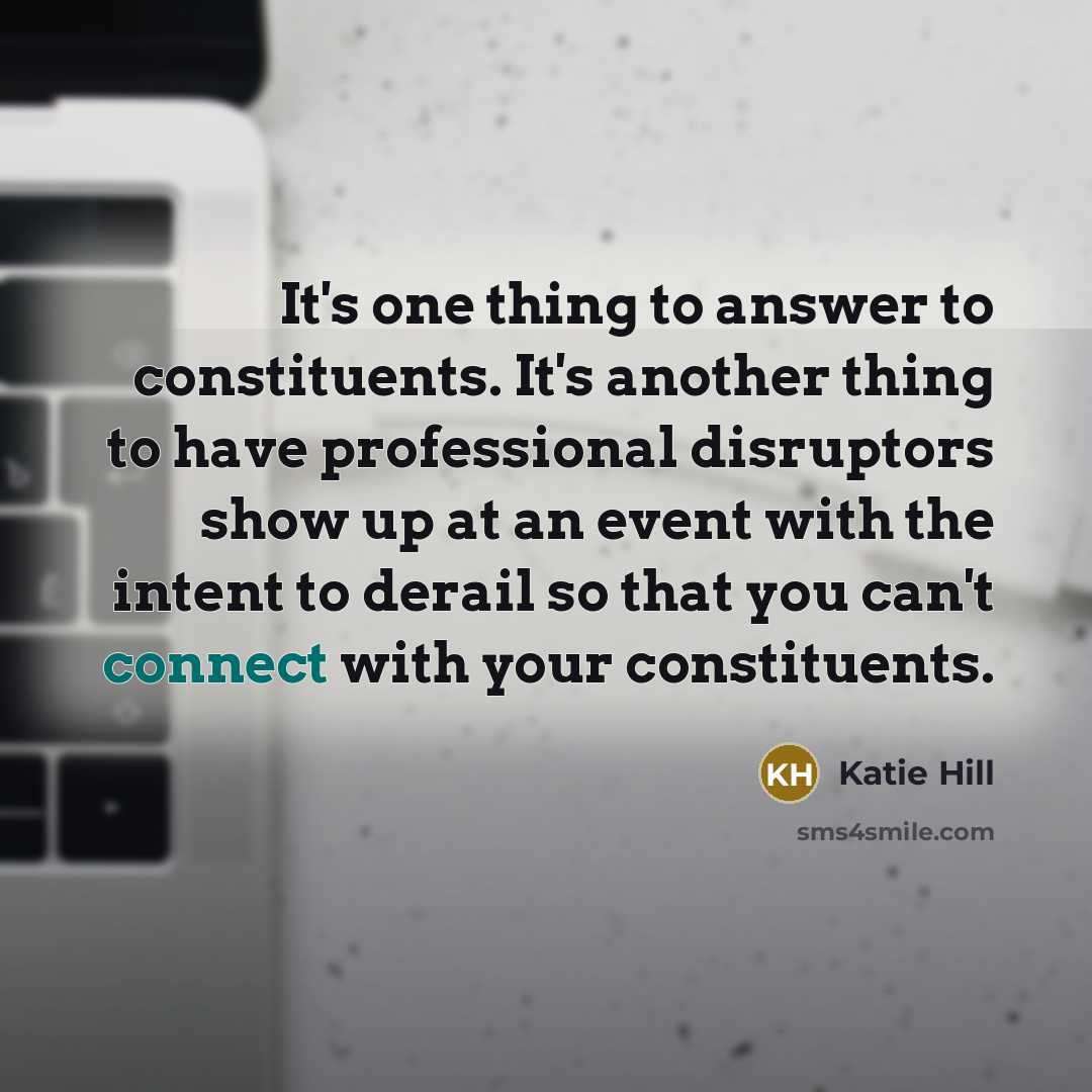 “It's one thing to answer to constituents. It's another thing…” quote by Katie Hill