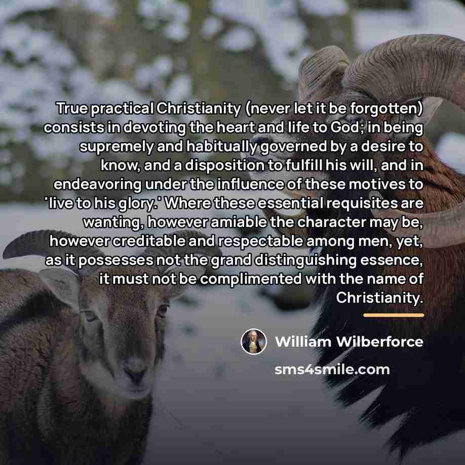 “True practical Christianity (never let it be forgotten) consists in…” quote by William Wilberforce