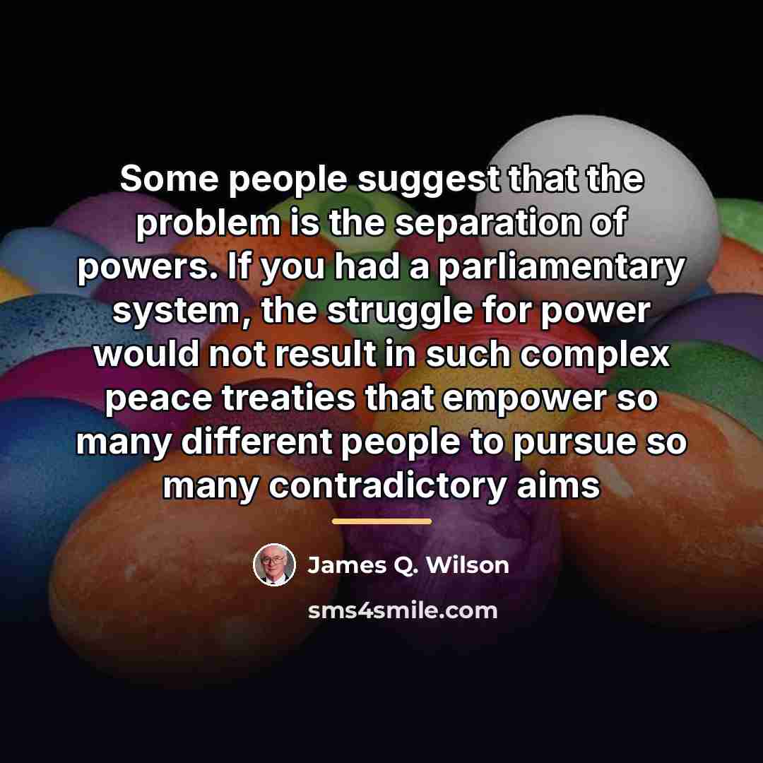 “Some people suggest that the problem is the separation of…” quote by James Q. Wilson
