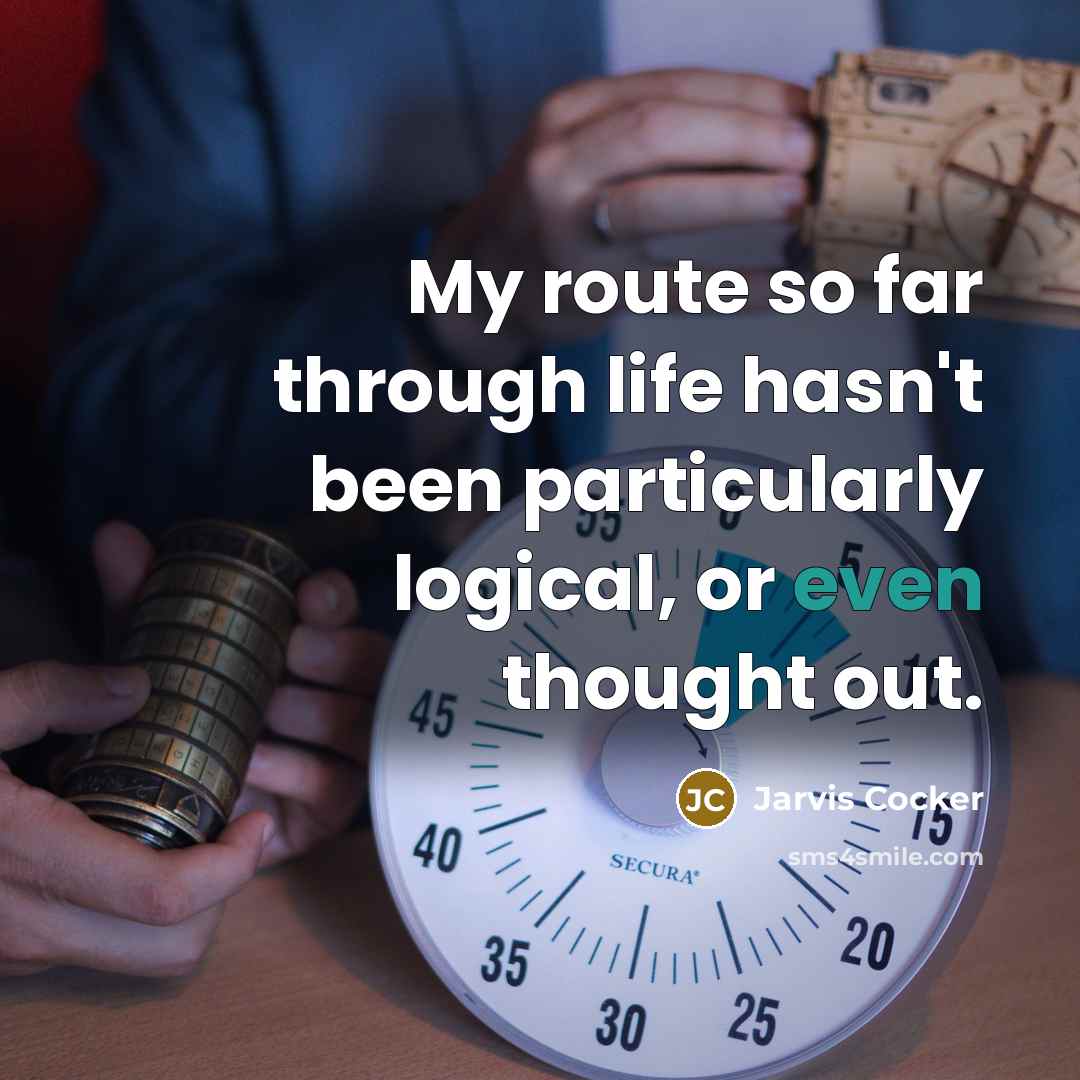 “My route so far through life hasn't been particularly logical,…” quote by Jarvis Cocker