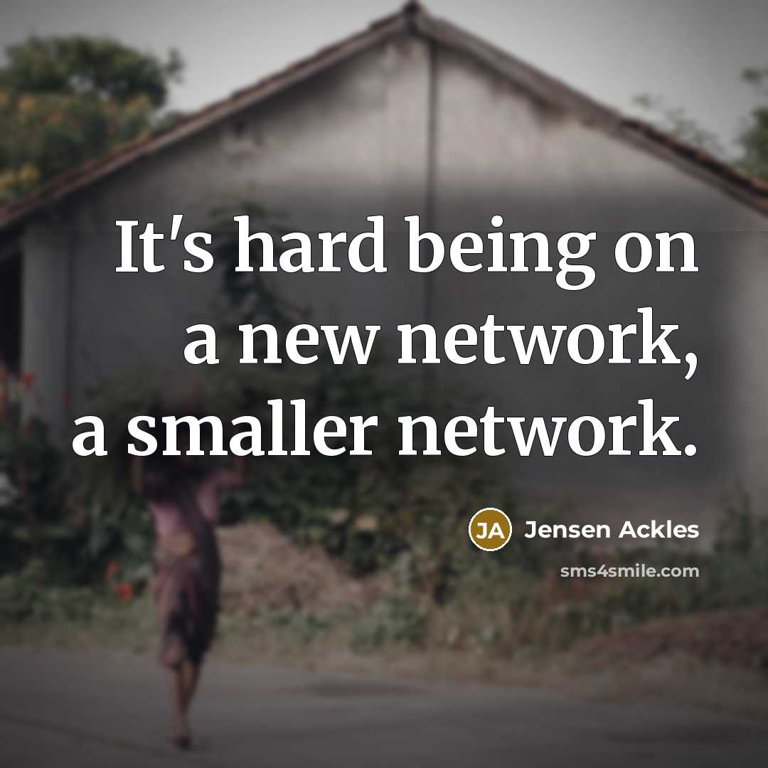 “It's hard being on a new network, a smaller network.…” quote by Jensen Ackles